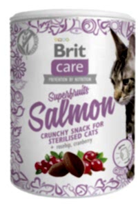 Brit Care Superfruits Somonlu ve Kızılcıklı Kıtır Kısırlaştırılmış Kedi Ödül Maması 100gr - BRIT