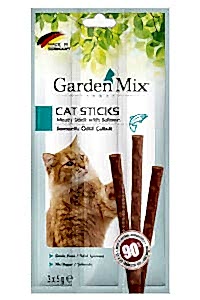 Garden Mix Somonlu Kedi Ödül Çubuğu 3x5gr - GARDEN MIX