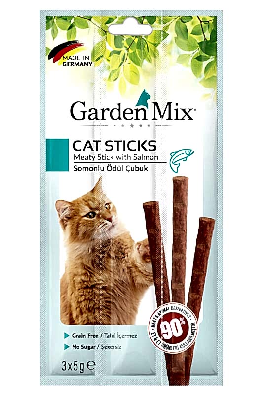 Garden Mix Somonlu Kedi Ödül Çubuğu 3x5gr - 1