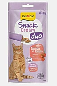 Gimcat Snack Cream Duo Somon ve Domates Ek Besin Kedi Ödülü 6 x 15 Gr - 2