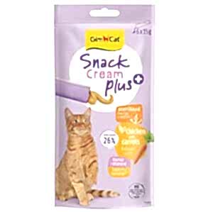 Gimcat Snack Cream Sterilised Tavuk ve Havuçlu Kısırlaştırılmış Ek Besin Kedi Ödülü 6 x 15 Gr - GIMCAT