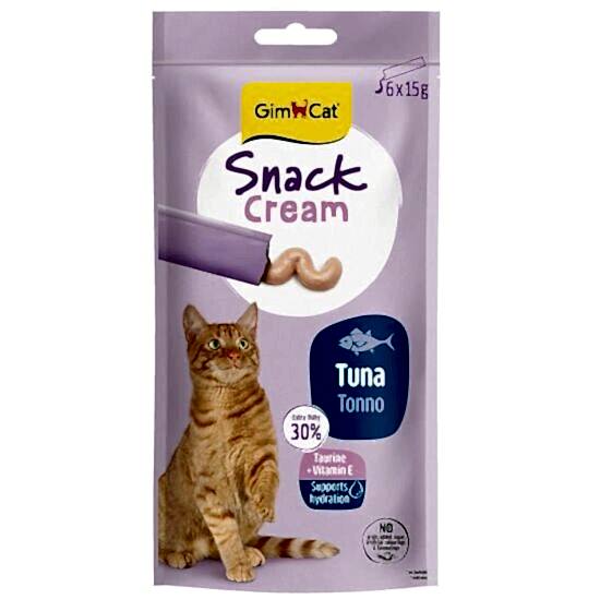 Gimcat Snack Cream Ton Balıklı Kedi Ödülü 6 x 15 Gr - 1