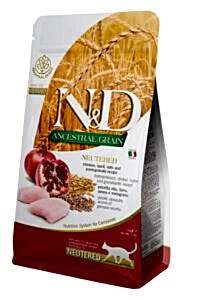 ND Düşük Tahıllı Tavuk ve Narlı Kısırlaştırılmış Kedi Maması 5 KG - N&D
