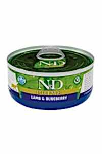 ND Prime Tahılsız Kuzu Eti ve Yaban Mersinli Yetişkin Kedi Konservesi 80gr - N&D