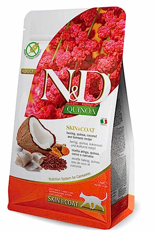 ND Quinoa Skin Coat Ringa Balığı Kinoa Tüy Sağlığı Kedi Maması 1,5 KG - 2