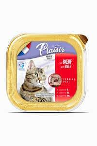 Plaisir Ezme Biftekli Kısırlaştırılmış Kedi Konservesi 100gr - PLAISIR 
