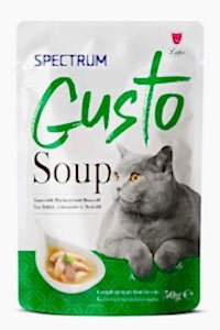 Spectrum Gusto Ton Balıklı Uskumrulu ve Brokolili Kedi Çorbası 50gr - SPECTRUM