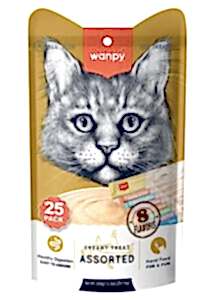 Wanpy Karışık 14x25 gr Krema Kedi Ödül Maması - WANPY