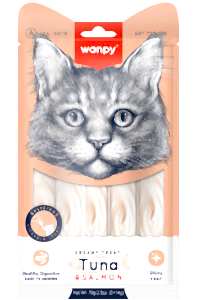 Wanpy Ton Balığı ve Somonlu Sıvı Kedi Ödül Maması 5x14 Gr - WANPY