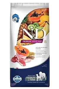 ND Tropical Selection Kuzu Etli ve Tropikal Meyveli Orta ve Büyük Irk Yetişkin Köpek Maması 10 KG - N&D